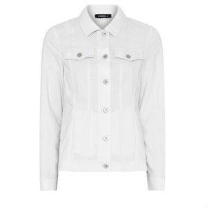 women's white denim jacket